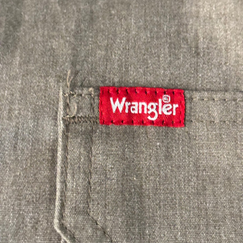 Vtg Wrangler Mens Button Up Work Shirt 3XL Stretch Gorpcore Utility Rugged 21321 - Picture 6 of 12